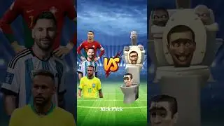 Ronaldo, Messi, Neymar Vs Skibidi Toilets 😈🤣🥵 