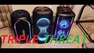 Triple Threat Match ✨ JBL Partybox 110, Soundcore Rave+, ONN Large Party Speaker. Indoor Battle⚠️
