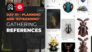 Collecting references in PureRef and planning the creature project