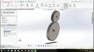 How to make a helical gear (Design library) using the Solidworks 2016 application