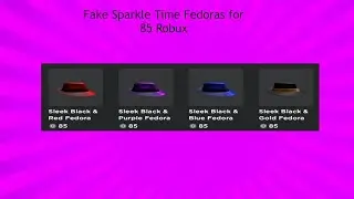 FAKE CHEAP SPARKLE TIME FEDORAS ON RBOLOX!!
