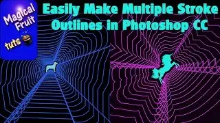 Easy Multiple Stroke Design Outlines in Photoshop CC.