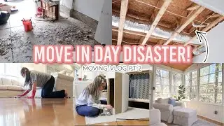 MOVING DAY DISASTER- MOVING VLOG pt.2! New couch, decorating, cleaning, first week in our new house!