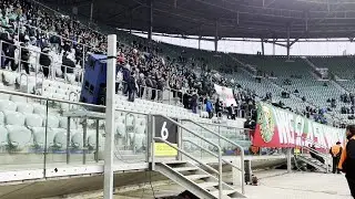 Doping kibiców Śląska na meczu ze Stalą Mielec | 27.11.2021