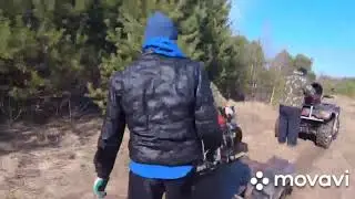 квадроцикл через лужу