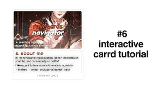 interactive carrd tutorial #6