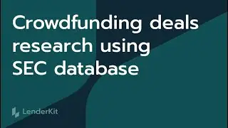 How to research crowdfunding deals using SEC database