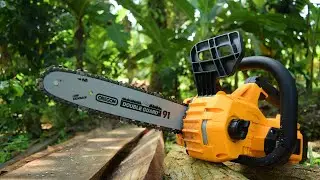 Review and test of the cheap mini battery chainsaw - INGCO CORDLESS CHAINSAW CGSLI2001