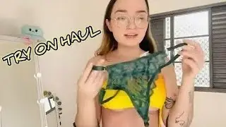 [4K] See-through lingerie try-on haul with Emilia 