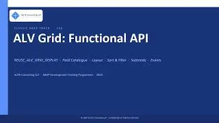 C02 - ABAP - ALV Reports : Function Module