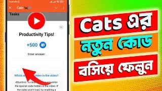 CATS আজকের নতুন কোড ॥ Productivity Tips CATS New Code ॥ Cats New Code