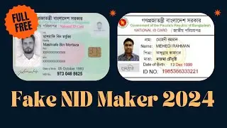 How to make a Fake Smart NID Card for Unlocked Facebook Account | Fake Nid Card Maker BD 2024