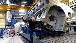 Machining a 100-Ton Ship Engine Block (10 Tons of Chips)