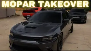 Mopars Pull Up Super Heavy To The Car Meet! #ChargerRT #Hellcats #Trackhawks #Scatpacks (Must See)