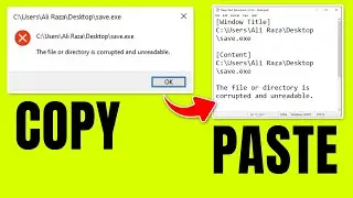 How To Copy & Paste Text From Error Box Pop-up Message in Windows 11 / 10 / 8 / 7 ✂️📋✅