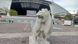 Singapore National Stadium and Fountain