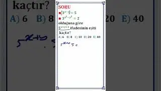 Üslü Denklemler “Kaçırma Bu Soruyu 💥💥💥💥#shorts