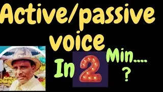 active passive voice in 2 min. I class 10 I dear sir I english grammar I rules