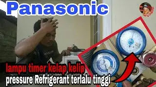 Ac panasonic lampu timer kelap kelip, split type standard 1.5pk