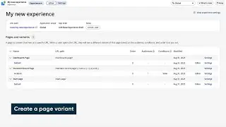 UI Builder | Create a page variant