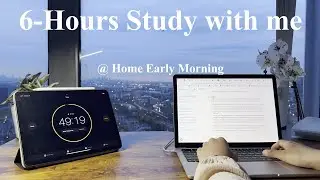 6 Hours Study With ME| 50/10 | Study with me no Music| Focus on the Present|| Mindful Studying