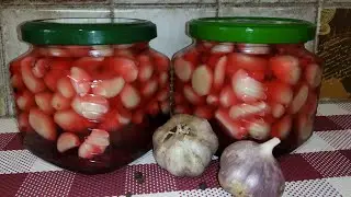 Маринованный ЧЕСНОК. Отлично к шашлыку и другим мясным блюдам!
