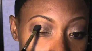 Neutral eyes with pop of color, and a Bold lip!
