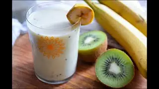 Освежающий коктейль с бананом и киви!