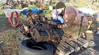 How to remove a D245 engine from a GAZ 3309/Disassembly/Crankshaft in two parts