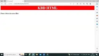 How to use kbd tag in html