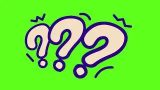 Question Mark? Animation Green Screen