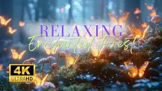 Enchanted Forest Background Video- 4K 3D Angelic Relaxing Music Animated Wallpaper Screensaver