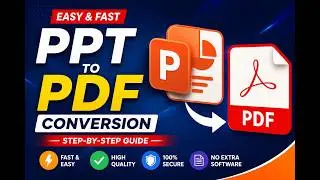 How to convert ppt to pdf | Easy & Fast Method | Updated | 3 methods | step by step