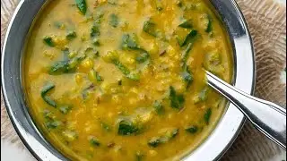 Healthy tasty quick Daal palak(spinach and split pigeon peas)