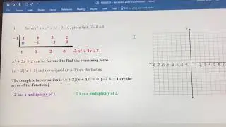 Factoring Polynomials Using Factor & Remainder Theorem- Part 2