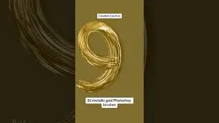 just a moment of appreciation for these 3d metallic gold brushstrokes created using the mixer brush