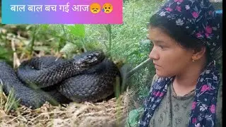 आज तो बाल-बाल बच गई 😰 पैर में साप आ गया 🐍😰 (Radhachilwal)