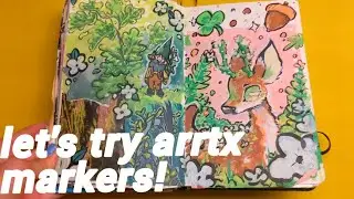 let's try arrtx paint markers! (sketch with me)