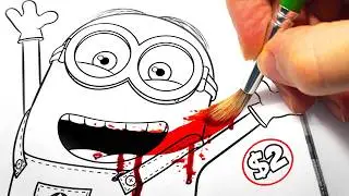 HORROR Artist vs $2 MINIONS Coloring Book ✍️