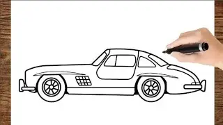 How To Draw Mercedes 300 SL