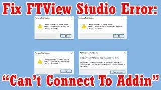Fix FactoryTalk View Cannot Connect To Addin Object