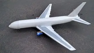 RC Boeing 767-200 EDF Depron Airliner Taxi Test