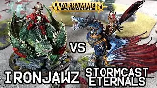 IRONJAWZ vs. STORMCAST ETERNALS (2000 pts. / Warhammer Age of Sigmar Battle Report, matched play)