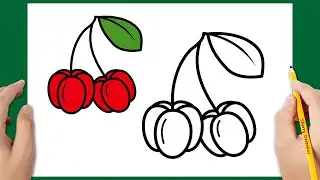 COMO DESENHAR UMA ACEROLA FÁCIL