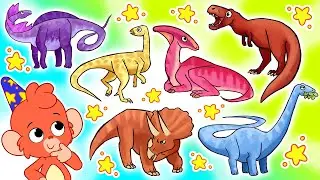 Club Baboo | LONG 1 HOUR VIDEO | Dinosaur fun with Baboo | Learn names of all Dinosaurs