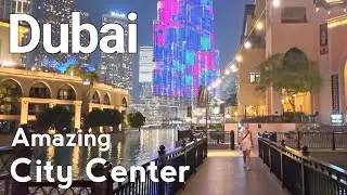 Dubai [4K] Amazing City Center,Downtown Dubai Walking Tour 🇦🇪