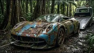 4K Full ASMR Restoration | Abandoned Pagani Huayra Roadster BC – Swamp Reclamation