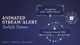 Blue Starlight Shimmer Animated Stream Alerts