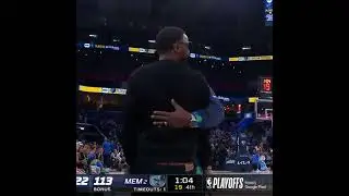 Friendly trash talk between KAT and Ja's dads 😂. #nba, #shorts