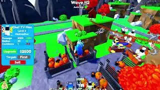 🚽 ОБЗОР ШЕФ ТВ+ИМБА Тактика TURKEY TOWN АВТОСКИП 17-18 мин🚽CHEF TV MAN Toilet Tower Defense Roblox🚽